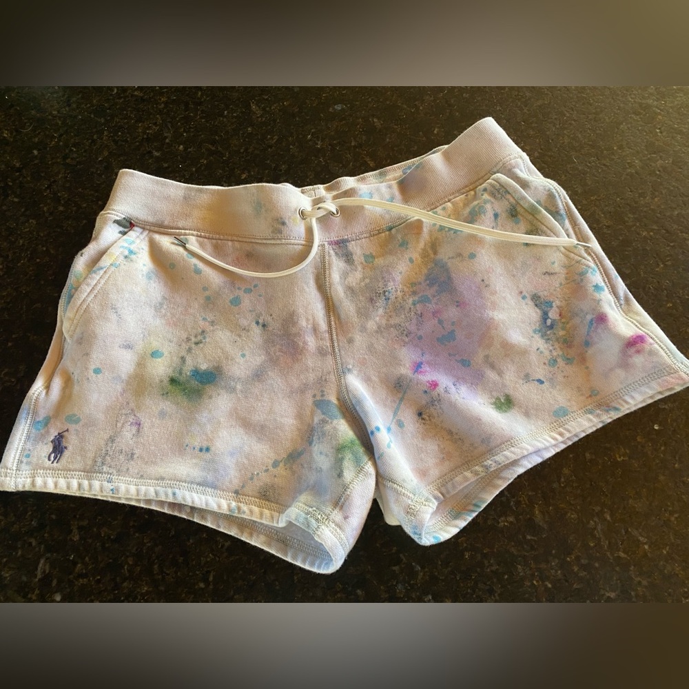 Ralph Lauren polo “paint splattered” sweatshorts